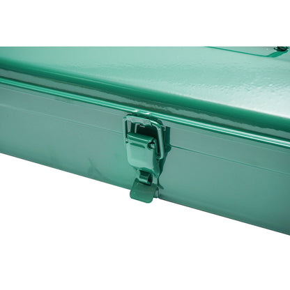 Green metal tool box 370x160x120mm Breckner Germany