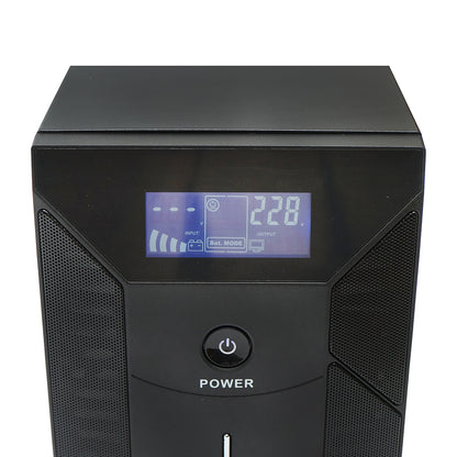 UPS 3000VA/1800W with 4x9Ah batteries and 3 shuko sockets, LCD, USB, AVR Breckner Germany