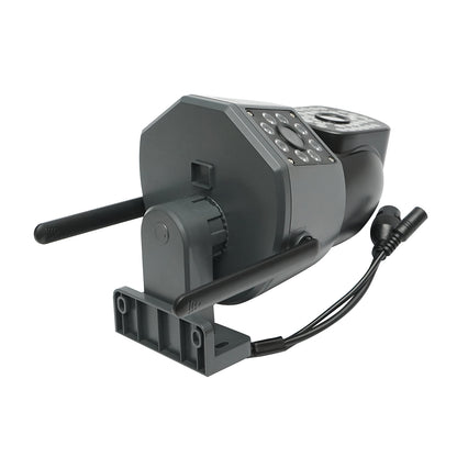 Surveillance camera with 3 lenses, 3 objectives 6 MP, WIFI 2.4GHz, 360-degree PTZ rotation with motion sensor, alarm, human detection, and IPC360 Home application.