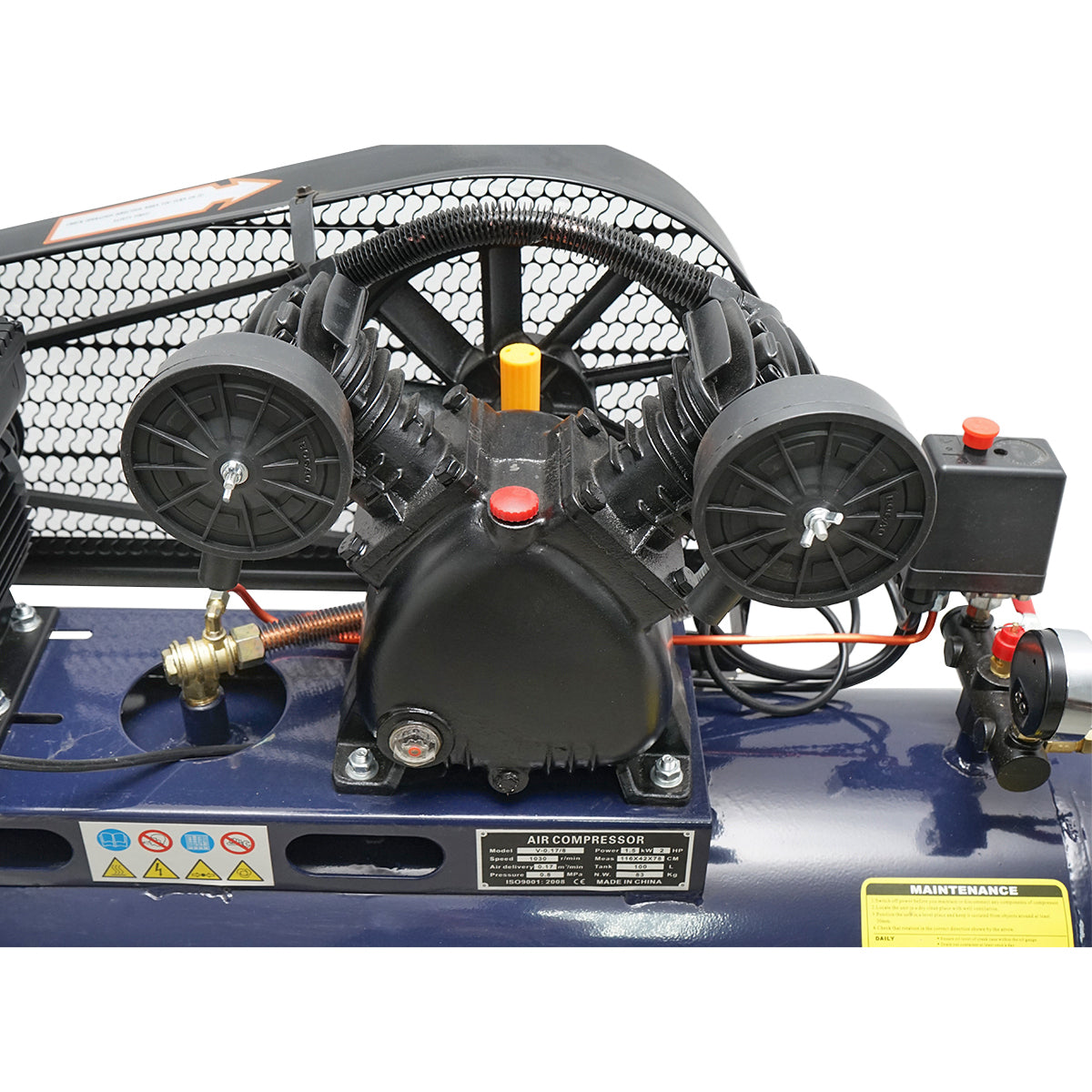 Air compressor 1.5Kw 2Hp 220V 100L tank Makute