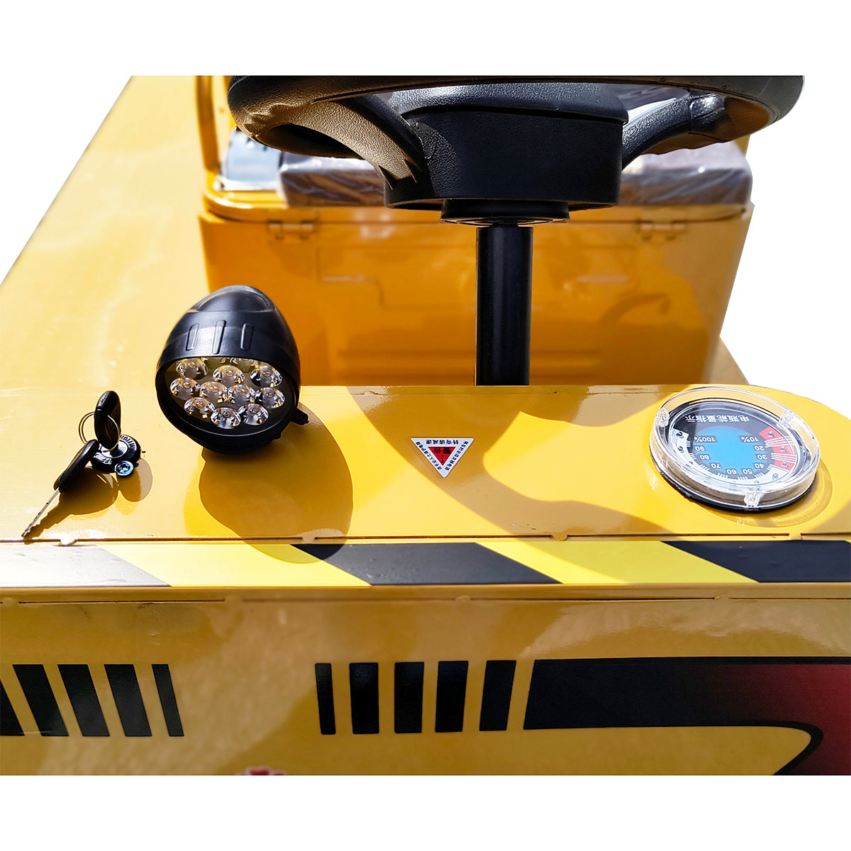 Electric platform cart with bench for transporting goods 1200W, 60V, 3x1.25m maximum load 1000Kg THOR