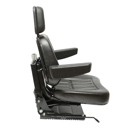 Universal adjustable seat for tractor with armrests 765x515mm