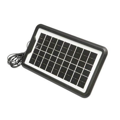 Portable LED lighting kit with 3 bulbs/projector, solar panel and 6V, 4.5Ah battery for fishing camping GD-7COB