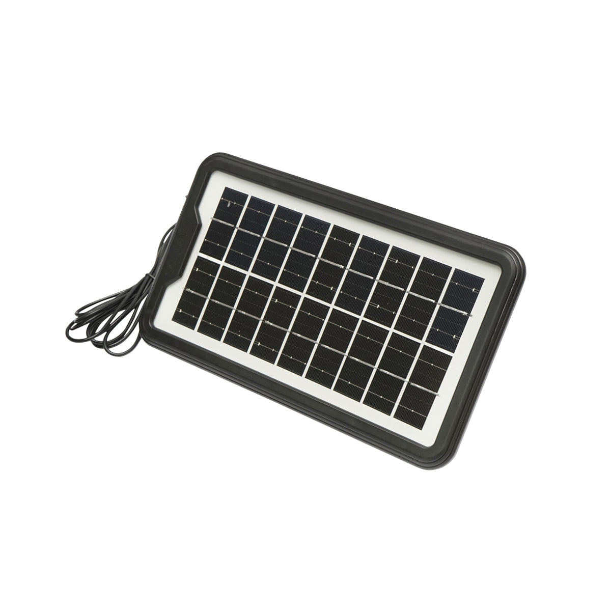 Portable LED lighting kit with 3 bulbs/projector, FM radio, MP3, solar panel and 6V, 4.5 Ah battery for fishing camping GD-8073