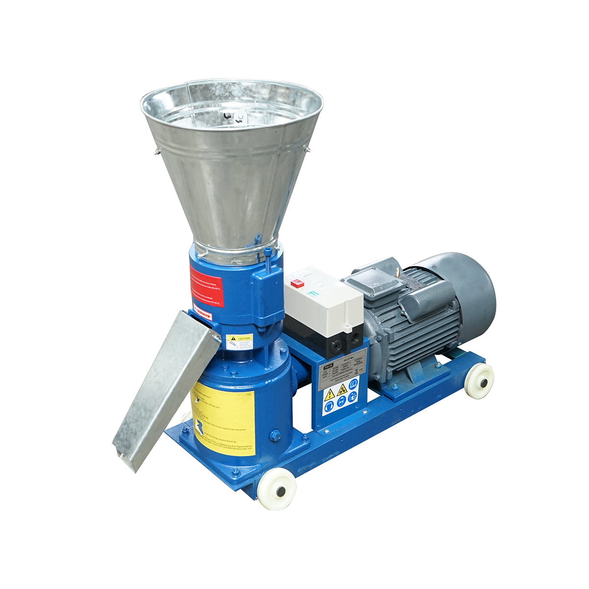 Feed granulator, 4KW grain press, 220V with a 6mm die and a maximum output of 150kg/H