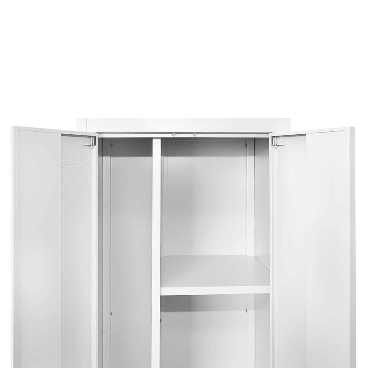 Metal cabinet with dimensions 1700x500x400mm with 2 secured doors, for cleaning products, gray Breckner Germany