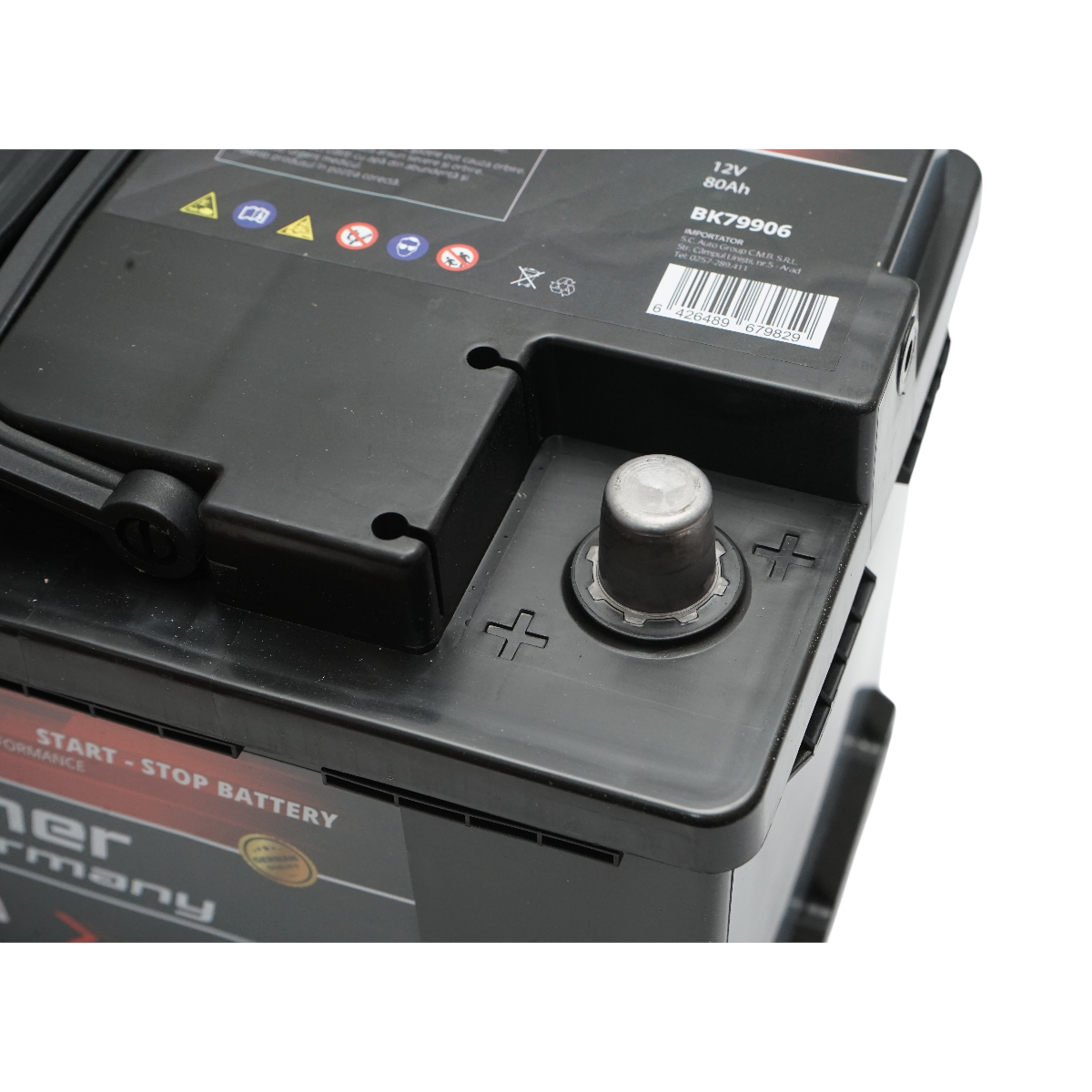 AGM start-stop car battery 12V 80 Ah, 950A at start 315x175x195mm Breckner Germany