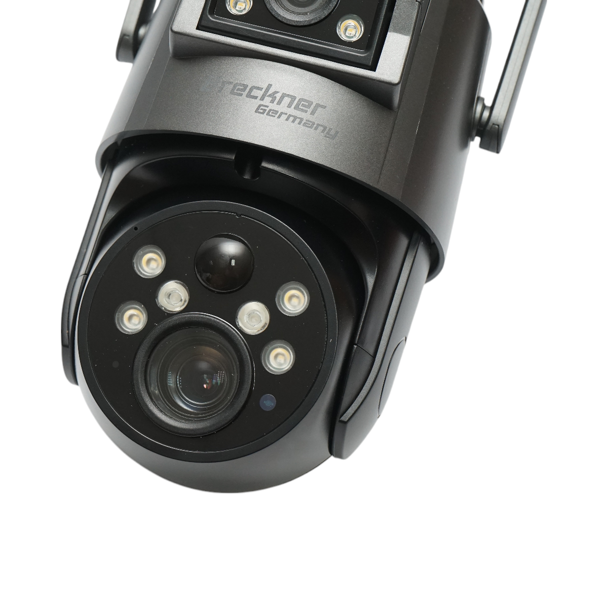Dual-lens surveillance camera 6 MP, 4G, WIFI 2.4 GHz with solar panel, 10000 mAh battery, 360 degrees PTZ, human PIR detection, night vision and Ubox application.