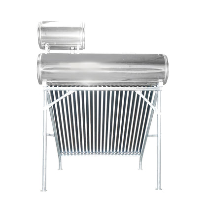 Unpressurized stainless steel solar panel with 24 tubes for hot water, 170L boiler, 1650x2200x1820mm Breckner Germany