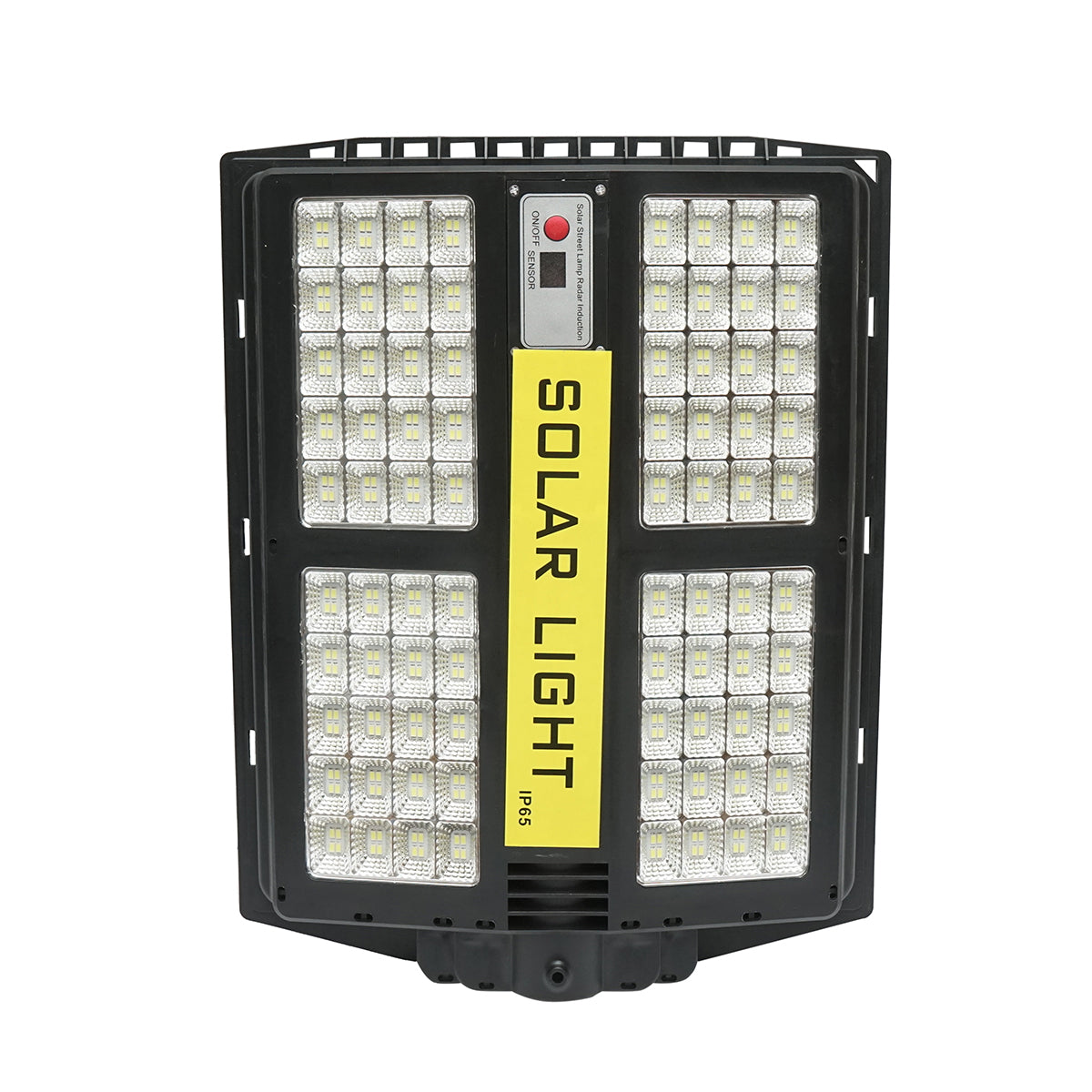 200W 6500K LED solar street lamp with 15W solar panel, 15000mAh battery, remote control, pole mount IP65 Breckner Germany