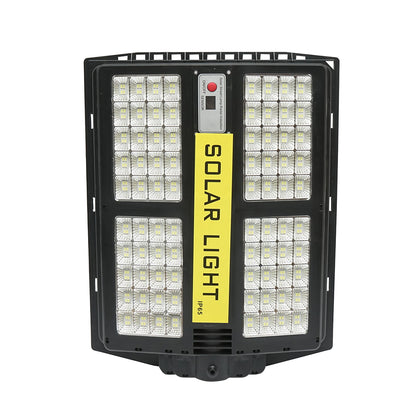 200W 6500K LED solar street lamp with 15W solar panel, 15000mAh battery, remote control, pole mount IP65 Breckner Germany