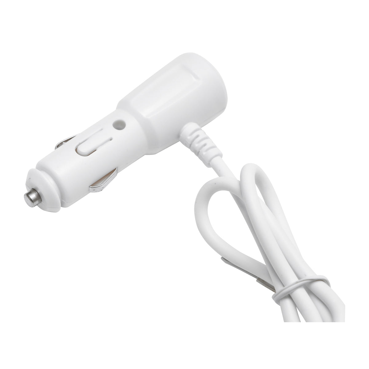 Dual car cigarette lighter adapter 12/24V and 1 USB port 5V 1000mA white