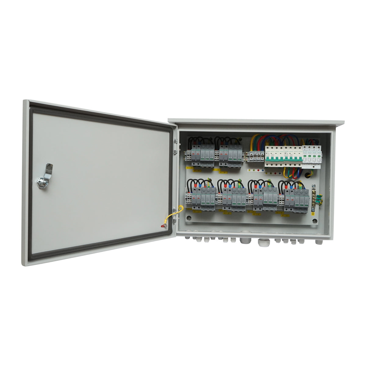Protection fuse box equipped for 380V photovoltaic systems 20-30KW DC/AC with 6 strings 63A, IP65
