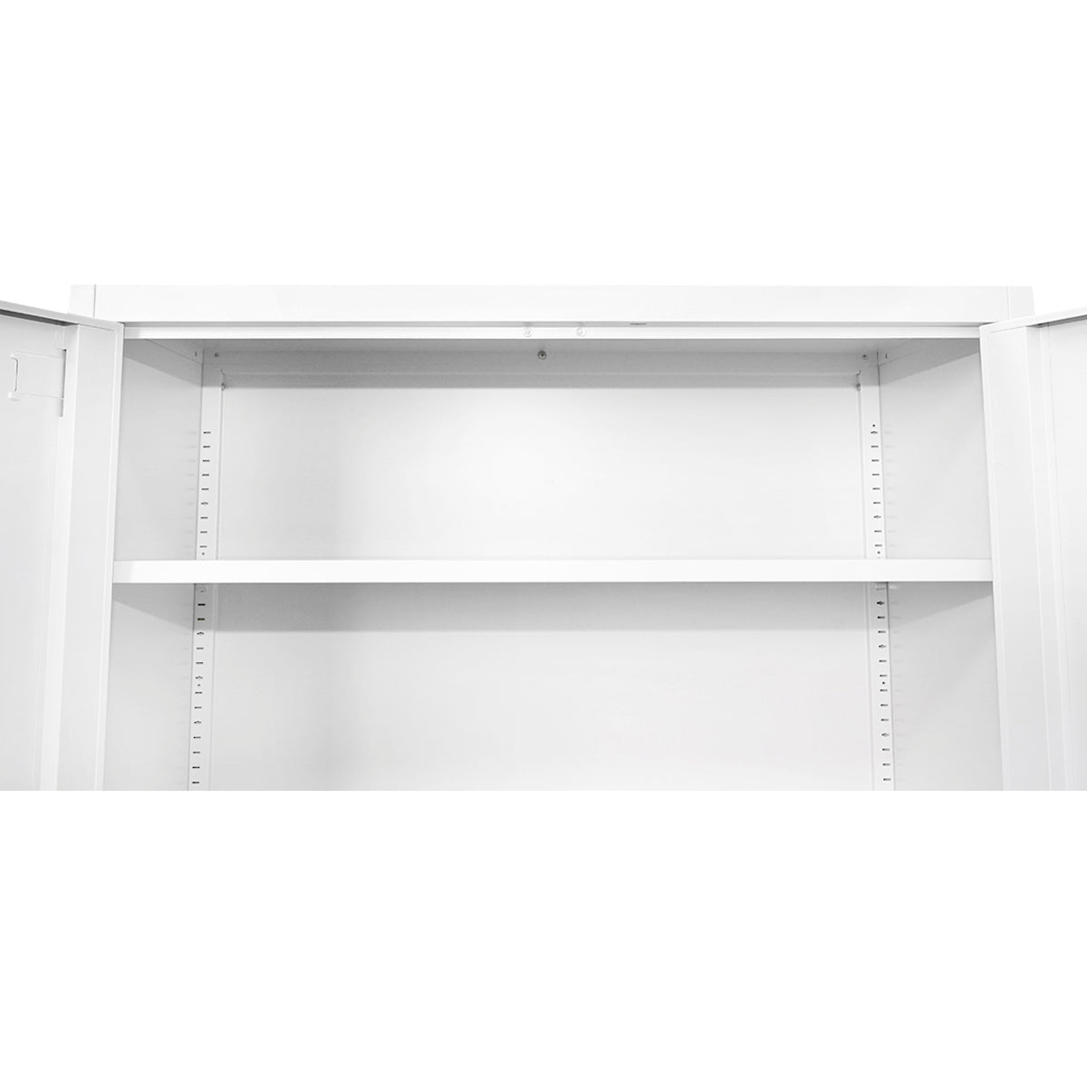 Metal storage cabinet 1800x900x400mm with 2 secure doors, 4 shelves, gray Breckner Germany