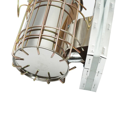 Stainless steel bee smoker with thermal shield cylinder and leather bellows 160mm