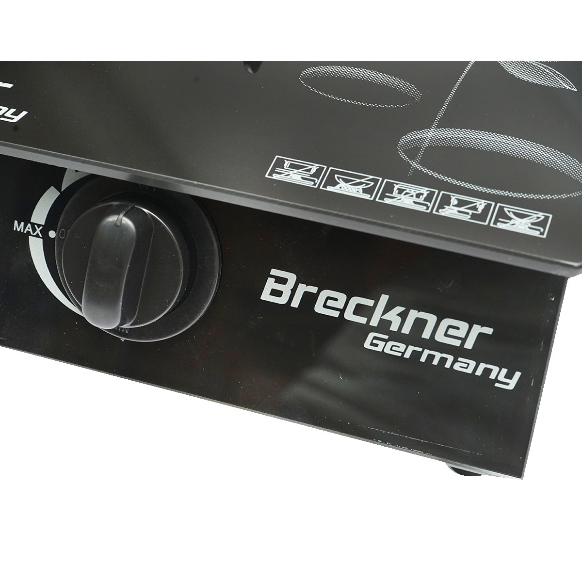Hob, stove with a 2.5KW cast iron burner, tempered glass 400x300x90mm Breckner Germany