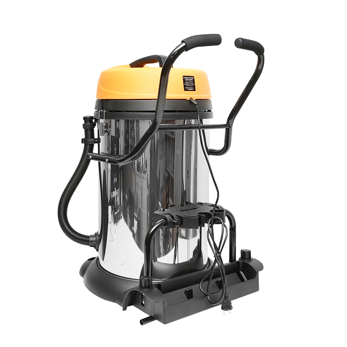 Professional industrial wet/dry vacuum cleaner volume 75L power supply voltage 220V, power 2x1200W stainless steel body Hoteche
