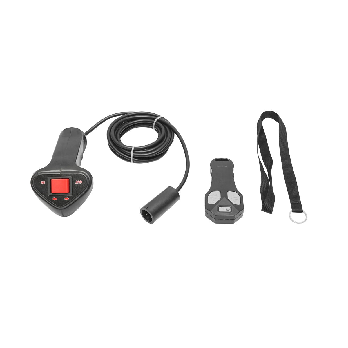 Complete hydraulic winch with remote control, steel cable, power supply voltage 12V, maximum load 6T (13300lbs)