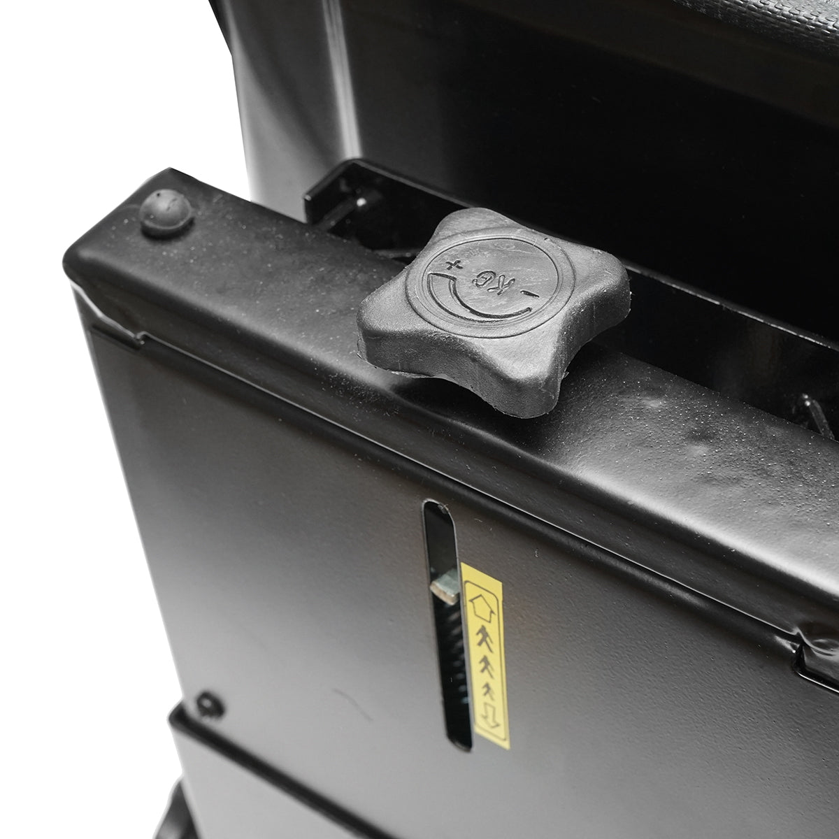 Universal black seat for tractor with height adjustment