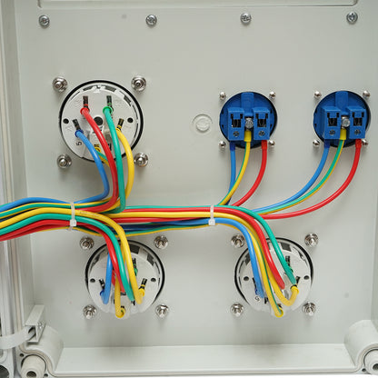 Group distribution board for construction site 2x230V/16A, 3x400V/32A, 12 modules 460x270x160mm IP44/67 SUNTREE