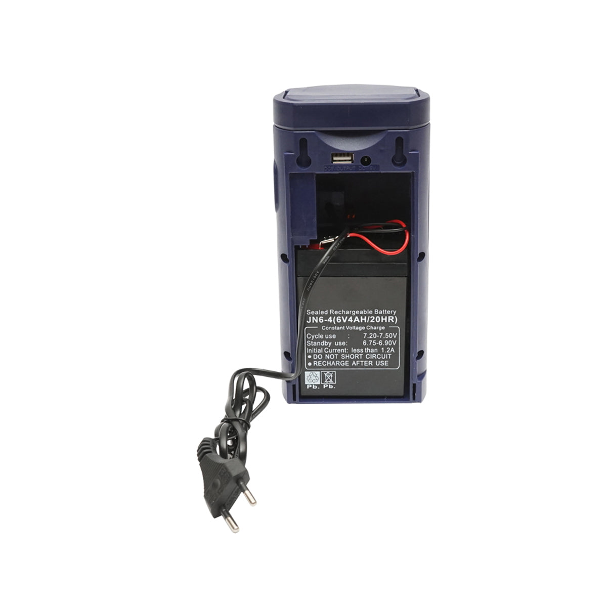 Lantern, portable LED work lamp with 6V 4Ah battery, USB, 100x95x200mm LANTERN