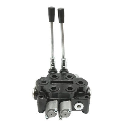 Hydraulic distributor with 2 levers 150 Bar, flow rate 80L/min M22x1.5mm for Forestry Tractor and Grapple