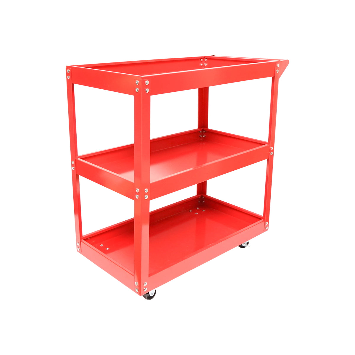 Metal cart on wheels with 3 shelves for tools 730x720x360mm