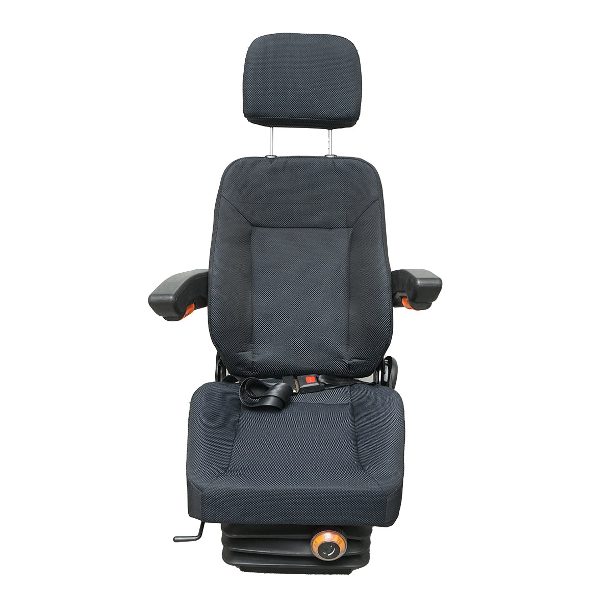 Universal adjustable chair for weight 40-130Kg, armrests and backrest reclining 50-90° for tractor, agricultural, industrial machinery, forklift