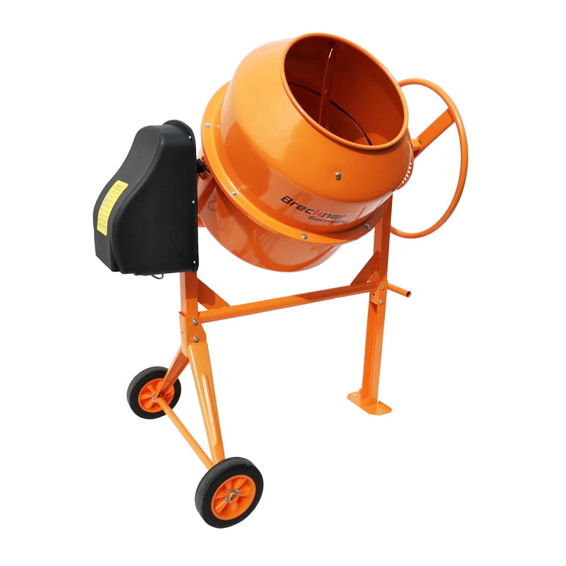 Concrete mixer 800W, bucket volume 200L, gear and crown made of cast iron, 58Kg Breckner Germany