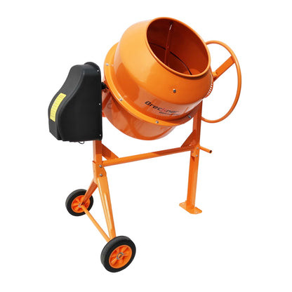 Concrete mixer 800W, bucket volume 200L, gear and crown made of cast iron, 58Kg Breckner Germany
