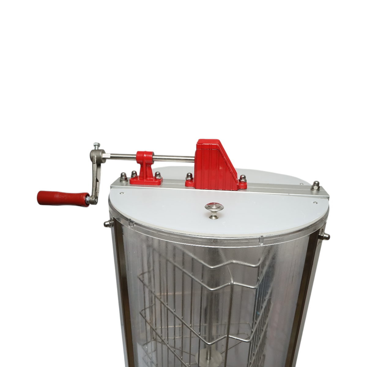 Manual honey extractor, transparent honey centrifuge with 3 frames