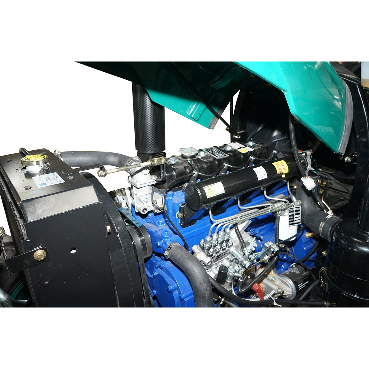 80HP 4x4 tractor, green with semi-cabin series 804