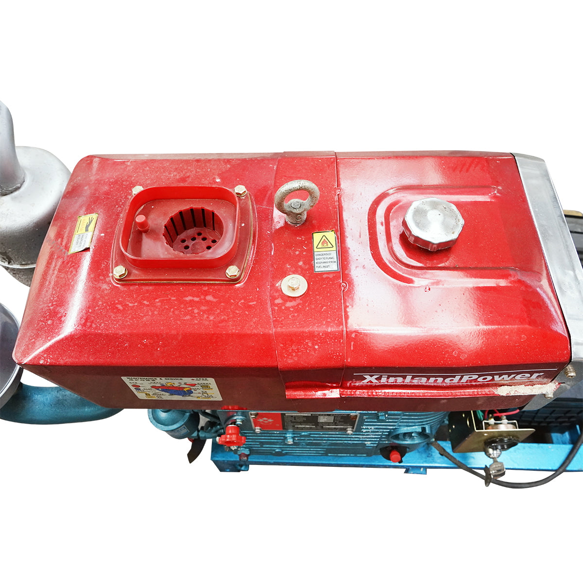 Irrigation system with 15 sprinklers, 16.2KW diesel engine, electric start