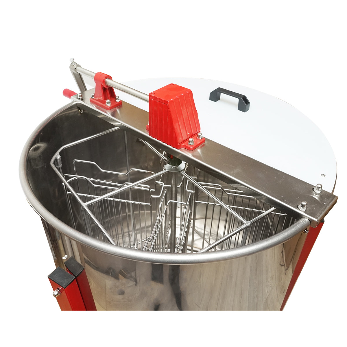 Manual beekeeping centrifuge, stainless steel honey extractor with 4 frames