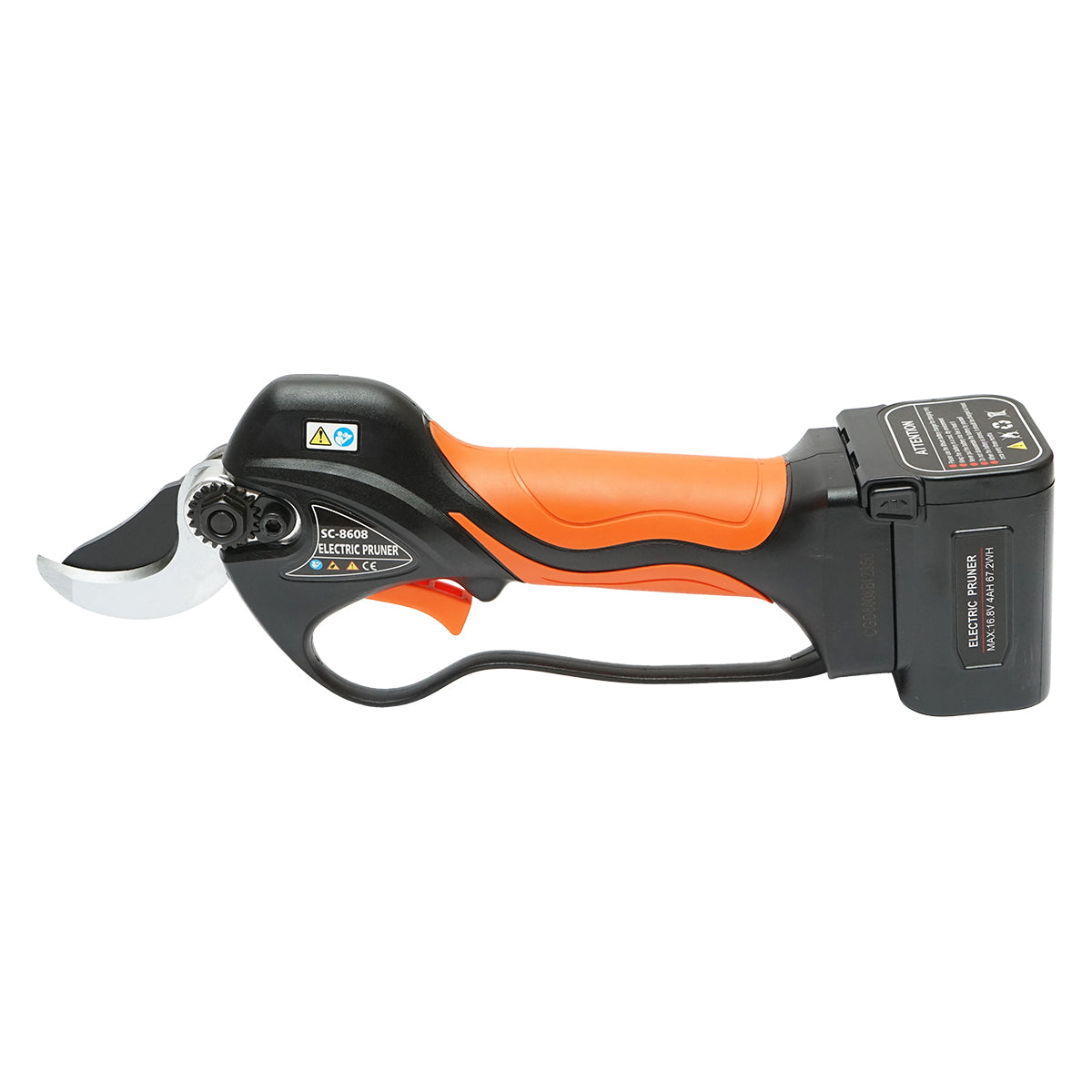 900W electric garden shears with 2 Li-ion 16.8V batteries, diameter 0-32mm