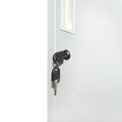 Locker, metal wardrobe with one door and key 1700x300x450mm Breckner Germany