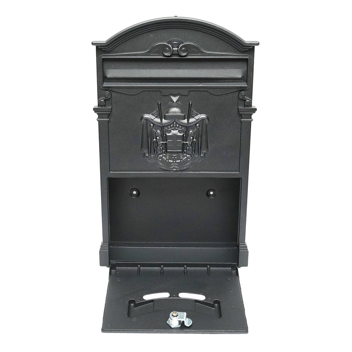 Everest mailbox, anthracite black 410X260X90mm with 2 keys and mounting accessories