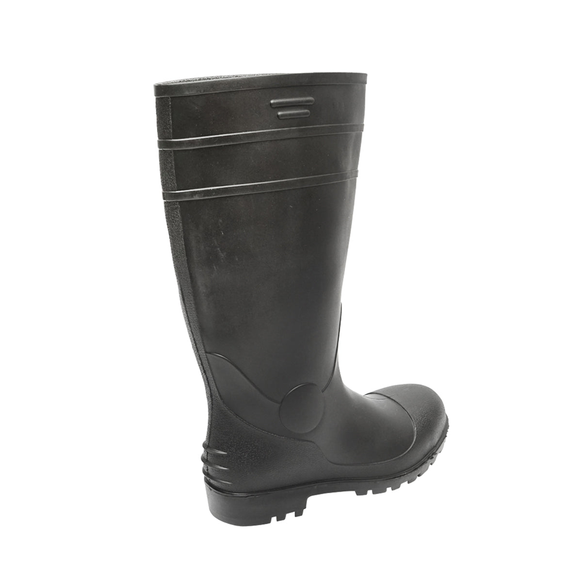 Black PVC work boots with steel toe size 40 005GB