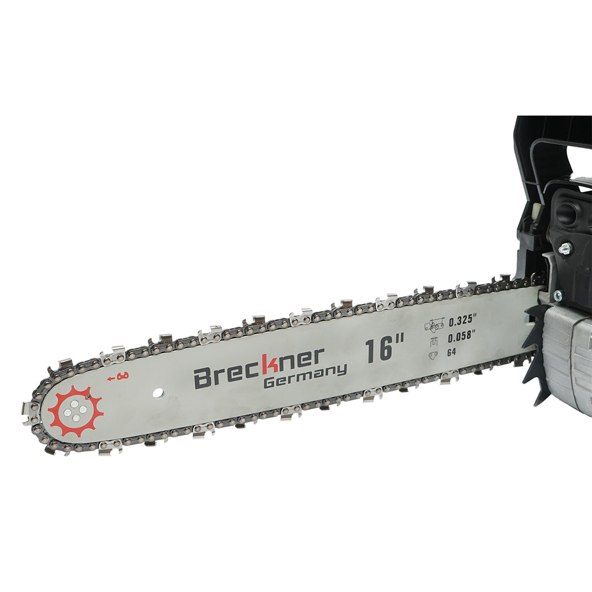 Chainsaw, 2-stroke, 52cc, 3HP, 8500rpm with a 16 inch (40cm) blade Breckner Germany