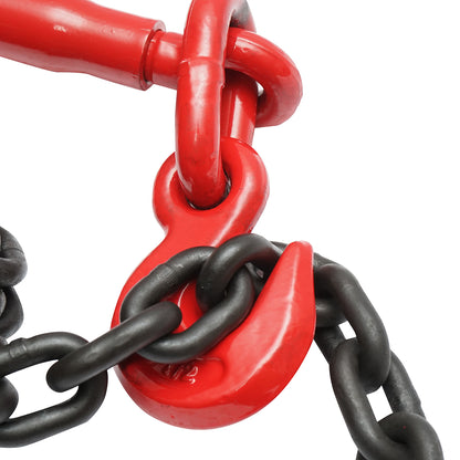 Anchor chain for heavy equipment with ratchet tensioning device, supported weight 6.3T, chain length 6m, link thickness 10mm