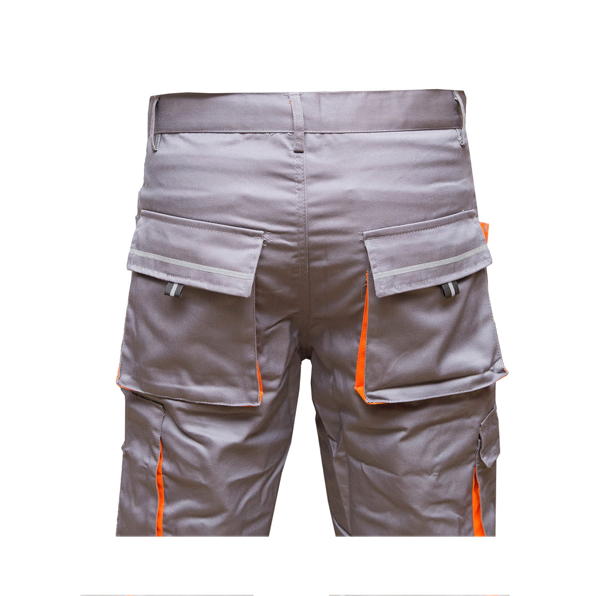 Polyester-cotton work pants 235g/m2, gray with orange size 50 Breckner Germany