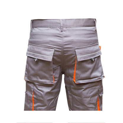 Polyester-cotton work pants 235g/m2, gray with orange size 50 Breckner Germany