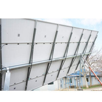 Complete mounting system, automatic solar tracker structure 9 KW, east-west 16 panels of 570W Breckner Germany