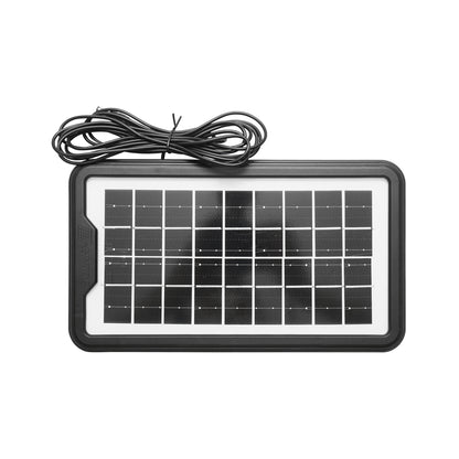 Portable LED lighting kit with 3 bulbs/projector, solar panel, and 6V, 3Ah battery for fishing camping GD-8017COB