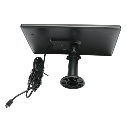 Dual lens 4 MP surveillance camera, 4G SIM card, 2.4 GHz WIFI with 7.6W solar panel, fast charging 18650 battery, 360-degree rotatable PTZ with motion sensor, human detection PIR, alarm, night vision, and iCSee application