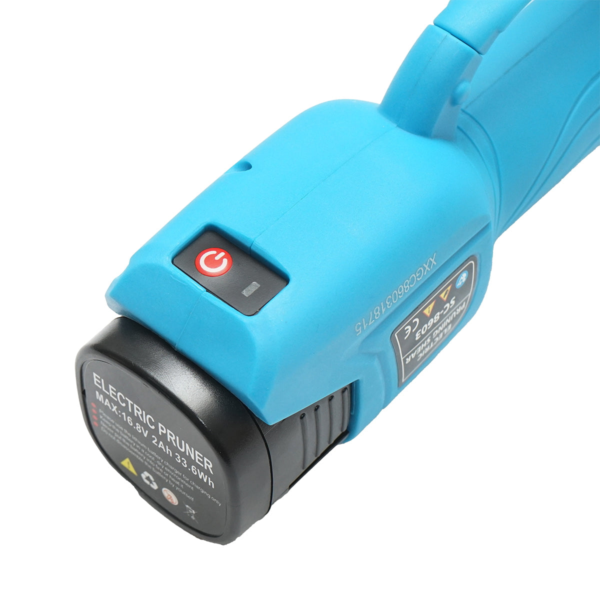 850W electric garden shears with 2 Li-ion batteries 16.8V, diameter 0-28mm