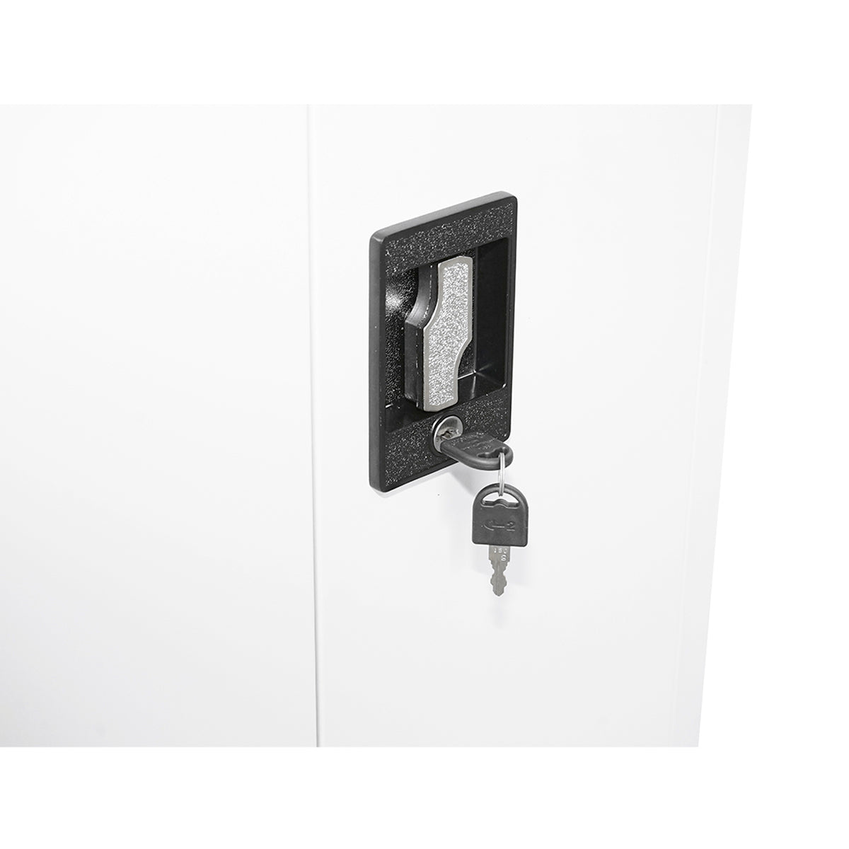 Metal cabinet with dimensions 1700x500x400mm with 2 secured doors, for cleaning products, gray Breckner Germany
