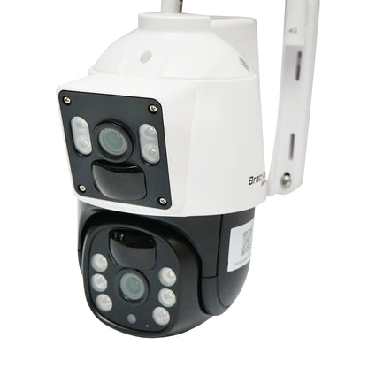 4G surveillance camera, 24/7 rotating, 2 lenses, completely autonomous, solar panel charging, PTZ, 1080P, PIR, IP66