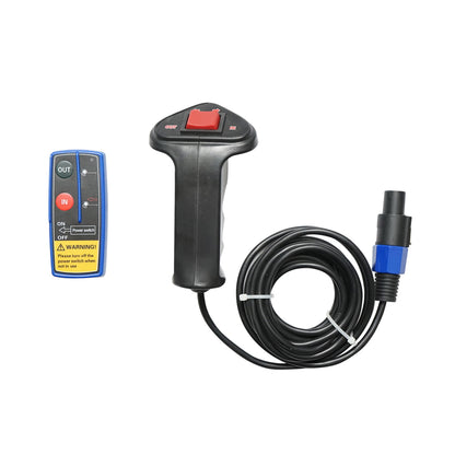 Electric winch with remote control 12V, 5 hp, 4.3T (9500lbs) steel cable 9x24m solenoid 400A Breckner Germany