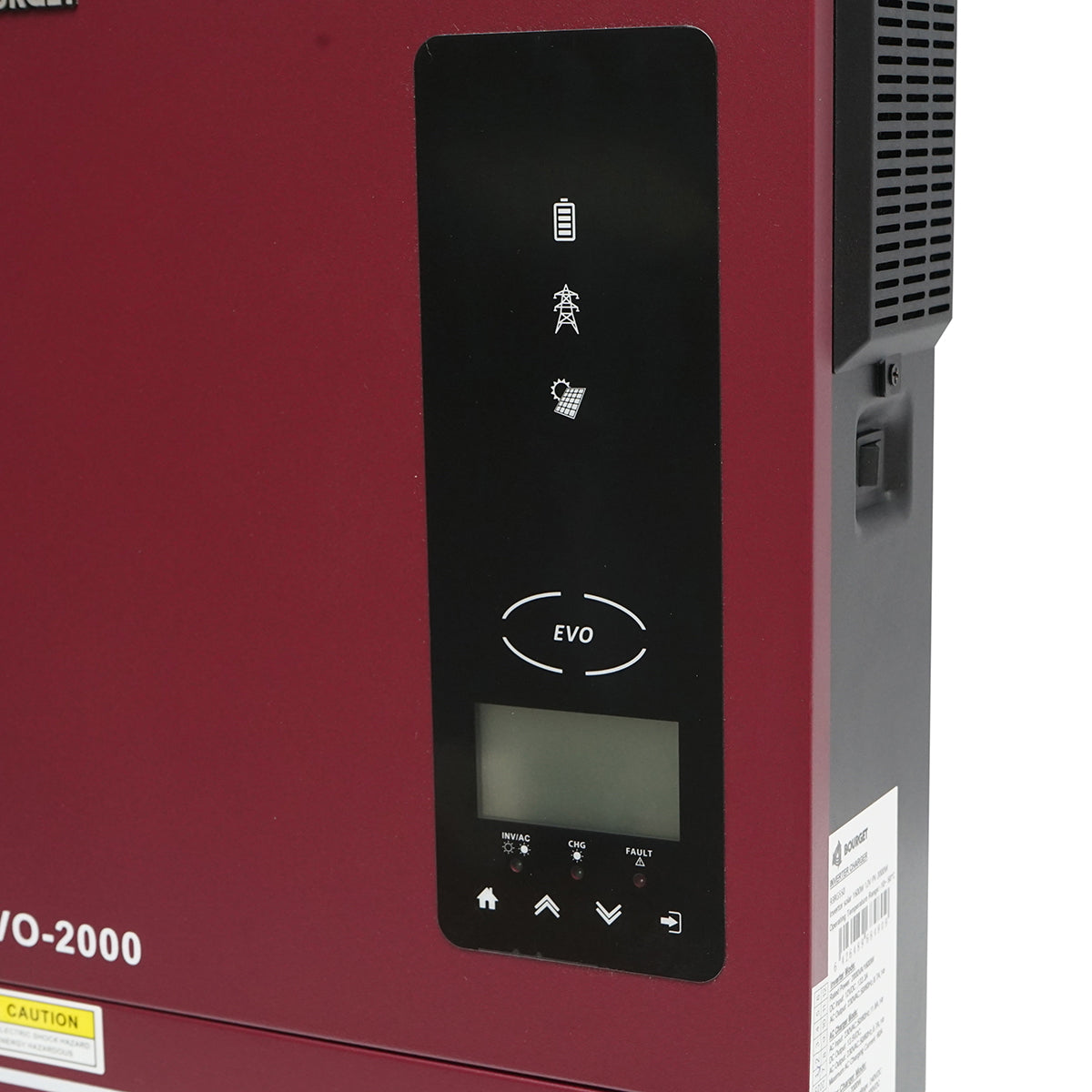 Hybrid solar inverter 1.6 KW, 12V, 80A MPPT, single-phase, OFF-GRID, EVO-2000 Bourget